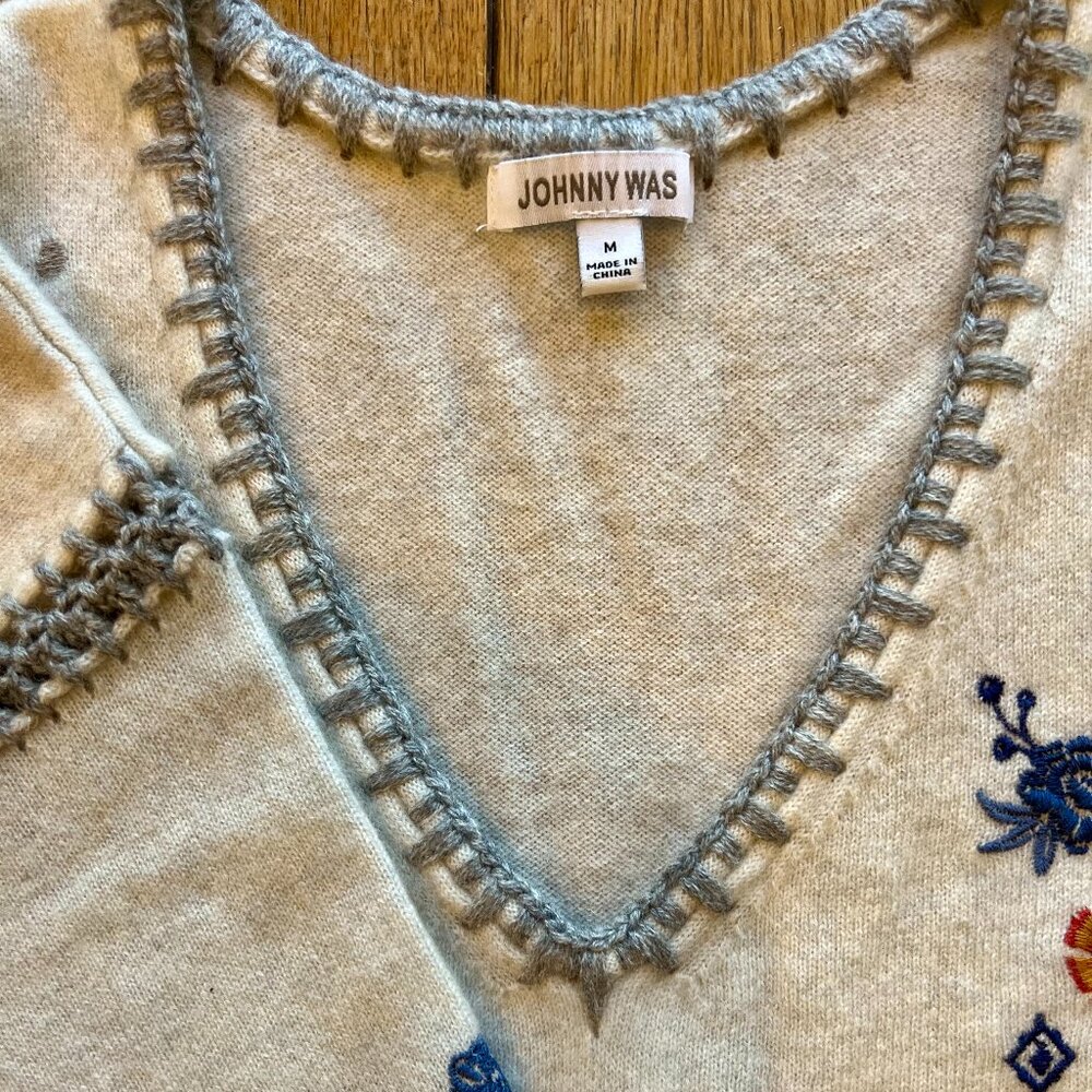 Johnny Was Cashmere Sweater Size M - Picture 2 of 9